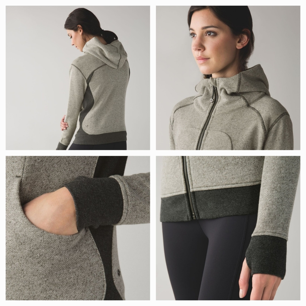 Lululemon On The Daily Hoodie in Heathered Black/Heathered Dark Grey Sz 2 Small - Picture 2 of 15